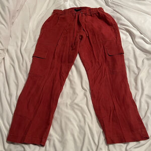 Women's Sanctuary Burnt Orange Linen Cargo Pants Size S